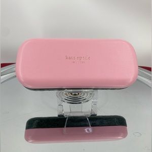 Kate Spade‎ glasses case, pink, green with new cleaning cloth
